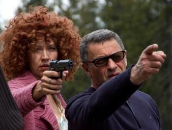 Татьяна ЛАЗАРЕВА и Иван ДЫХОВИЧНЫЙ на съемках фильма Европа - Азия. Фото из дневника Татьяны Лазаревой.