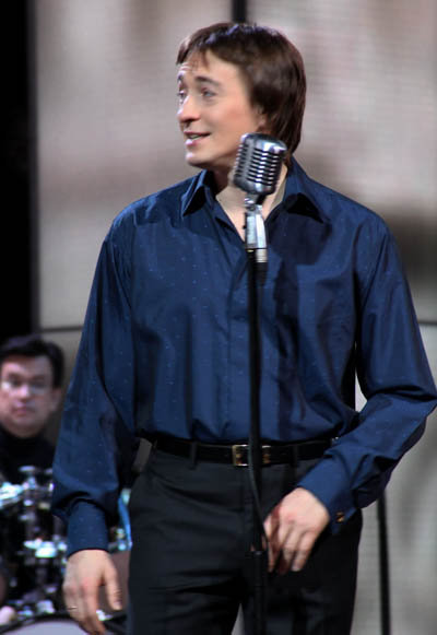 Сергей Безруков во время съемок программы